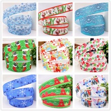 XW7106, 22mm Christmas Series Printed grosgrain ribbon, DIY handmade materials, headwear accessories, wedding gift wrap 2024 - buy cheap