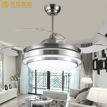 modern quiet led ceiling fan 100-240v invisible ceiling fan lamp european ceiling lights for living room bed room 1042 2024 - buy cheap