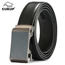 CUKUP 2018 New Men's Quality Good Quality Genuine Leather Ratchet Dress Geometric Design Automatic Buckle Belts for Men NCK682 2024 - buy cheap