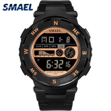 SMAEL-reloj deportivo Digital para hombre, cronógrafo LED de pulsera, resistente al agua, color negro, 1361B 2024 - compra barato