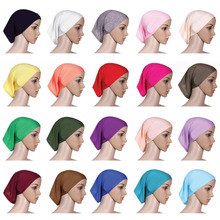 12PCS Muslim Women Head Scarf Cotton Underscarf Stretch Hijab Cover Headwrap Cap Shawl Islam Scarf Inner Bonnet Random Color 2024 - buy cheap