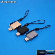 ChengHaoRan-Adaptador convertidor USB C/3,1 tipo C macho a USB 3,0 hembra con eslinga antipérdida para Samsung Galaxy S8 S9 Huawei P20 2024 - compra barato