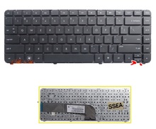 Ssea-novo teclado para computador portátil eua, para hp pavillon dv4, teclado sem moldura 2024 - compre barato
