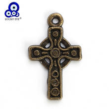 Lucky Eye 20pcs/lot Crosses Charms Vintage Antique Bronze Crosses Charms For Bracelet Jewelry Findings Making EY4874 2024 - buy cheap