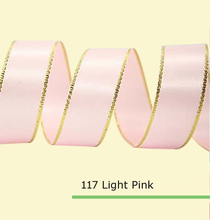 7/8" inch(22mm) Satin Ribbons with Gold Edge   35colors in stock 2024 - buy cheap