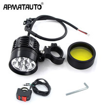 1PCS 6000Lm white/Yellow Motorcycle LED Headlight Waterproof Driving Spot Head Lamp Fog Light Motor Accessories 6000K/3000K 12V 2024 - buy cheap