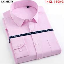 Autumn winter Large Size Men Business Formal Shirt Long Sleeve Cotton 8XL 9XL10XL 14XL Loose Comfortable Office Dress Shirt 2024 - buy cheap