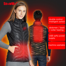 SNOWWOLF  Men Autumn winter Smart heating Cotton Vest Women Outdoor Flexible Thermal Winter Warm Jacket Heating Vest 2024 - buy cheap