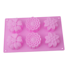 Silicone Cake Mold Handmade Soap Mold 6 Lattices 3 Different Flower Pastry Moulds DIY Baking Tools IC893335 2024 - buy cheap