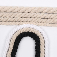 Cordas de algodão 100% para decoração de artesanato, corda para saco, 10 m, 6mm/8mm/10mm/12mm, 3 partes 2024 - compre barato