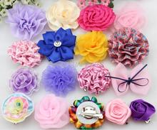 30pcs mixed patterns in gift box unique adorable handmade 45-90m fabric rose flower brooch hair Clips customizable gix bag 2024 - buy cheap