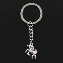 New Fashion Keychain 19x16mm Horse Unicorn Pendants DIY Men Jewelry Car Key Chain Ring Holder Souvenir For Gift 2024 - buy cheap
