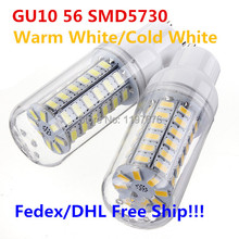 Fedex/DHL Free shipping 18W LED Bulb Lighting Lamp 56 SMD5730 GU10  LED Lamp Warm White/Cold White AC220V 230V 240V 2024 - buy cheap