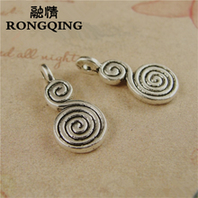 RONGQING 8*18MM 100pcs/lot swirl Pendants Necklaces Handmade Fashion Jewelry Charms DIY 2024 - buy cheap