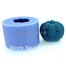 wholesale!!!New 3D Chortle Pumpkin (LZ0117)  Silicone Handmade Candle Mold Crafts DIY Mold 2024 - buy cheap