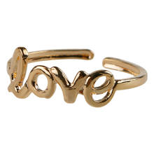 1 шт., женское модное кольцо с открытым носком, изящное ювелирное изделие, простое Открытое кольцо знаменитостей с надписью «Love», регулируемое кольцо для ног, пляжные ювелирные изделия 2024 - купить недорого