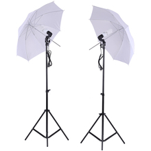 Photo Studio Lighting Kit Set White Soft Light Umbrella + 2Pcs 45W Light Bulb +2Pcs Swivel Light Socket 2024 - buy cheap