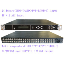 24 way dvb-s2/S to ATSC digital catv modulator, 24 way ATSC tuner to ATSC RF modulator, TV headend for hotel/school/hospital 2024 - buy cheap
