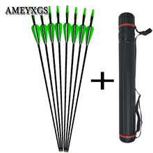 24pcs Fiberglass Arrow 31 inch Arrows Shaft With Drop-shaped Rubber Feathers For Compound Recurve Bow Outdoor Hunting Shooting 2024 - buy cheap