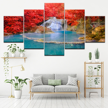 Modular Canvas HD Prints Posters Home Decor Wall Art Pictures 5 Pieces Red maple Art Scenery Landscape Paintings Framework 2024 - buy cheap