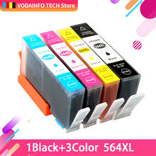 QSYRAINBOW 4 pcs 564 564XL Ink Cartridges compatible For HP HP564 XL HP564XL Deskjet 3070A 3520 Officejet 4610 4620 2024 - buy cheap