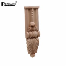 RUNBAZEF Wood Carved Corner Onlay Applique Furniture Wall Unpainted Cabinet Furniture Door Unpainted Frame Stigma Decoration 2024 - buy cheap