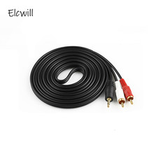 1.5M 3.5mm Jack Male To AV 2 RCA Male Stereo Music Audio Cable Cord 2RCA Audio AUX Cables Wholesale for Speaker 2024 - buy cheap