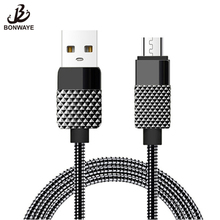 Bonwaye Micro USB кабель 2.4A Быстрый кабель синхронизации данных и зарядки для Samsung Huawei Xiaomi LG Andriod Microusb Кабели для мобильных телефонов 2024 - купить недорого