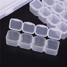 Clear new 28 Grids Crystal Beads Empty Nail Art Rhinestone Accessories Container Nail Tool Storage Case Nail Glitter 2024 - buy cheap