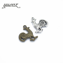 YuenZ 10 pcs 2 color Antique Silver color Chicken Charms Zinc Alloy necklace,earring bracelet jewelry DIY handmade 20*17mm D9120 2024 - buy cheap