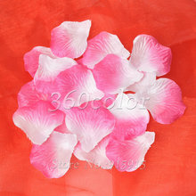 100 pçs/lote branco + fúcsia pétalas de rosa de seda flor celebração festa de casamento banquete decoração muitas cores venda quente 2024 - compre barato