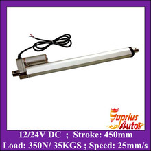 12v linear actuator with 18inch=450mm stroke length, max load 350N with 25mm/s speed linear actuator 24v 2024 - buy cheap