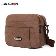 Vintage Man Bag Shoulder Bag Canvas Fashion Man Shoulder Bag Crossbody Messenger Bags Handbags High Quality Small Flap Solid 2024 - buy cheap