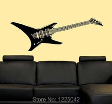 large size Electric Guitar Rock Music Vinyl Wall Decal Sticker  size 56x150cm 2024 - buy cheap