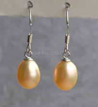 Wholesale Pearl Earrings - Pale Pink Rice Shape 8-9MM Genuine Freshwater Pearl Dangle Earrings,S925 Sterling Silvers Jewelry. 2024 - buy cheap