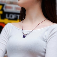 women necklace 2018 new DIY blue bead pendant chain vintage jewelry accessories short chokers necklaces friends gift BX085 2024 - buy cheap