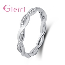 Женское кольцо из серебра 100% пробы, с кристаллом 2024 - купить недорого