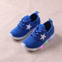 2019 New Children's Shoes with Light up breathable Boys Girls LED shoes casual kids glowing sneakers baby toddler LED shoes 1-3Y 2024 - buy cheap
