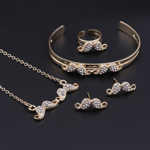 OEOEOS Jewelry Gold Color Fashion Lovely Children Baby Jewelry Sets Necklace/Earrings/Ring/Bangle Kids Gifts 2024 - buy cheap