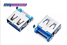 100pcs Full Copper 3.0 USB Plug Connector 90degrees Plate type USB Female Socket Interface 2024 - buy cheap