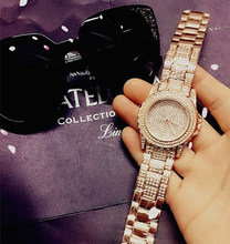Женские кварцевые часы с кристаллами, полностью Стальные наручные часы для женщин, reloj hombre montre femme zegarek saati, 2019 2024 - купить недорого