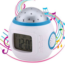 Music Sky Star Children Baby Room Night Light Projector Lamp Bedroom Alarm Clock AAA Battery Powered 2024 - buy cheap