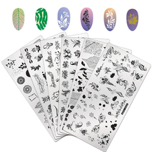 WAKEFULNESS Flowers Series Nail Stamp Plate Rectangle Leaves Image Stamping Nail Art Stencils Manicure Template Tools 2024 - buy cheap