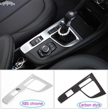 angelguoguo For BMW X1 F48 2016-2018 Accessories ABS Chrome or Carbon Style Car Gear Shift P R N D Trim Decoration Sticker Cover 2024 - buy cheap