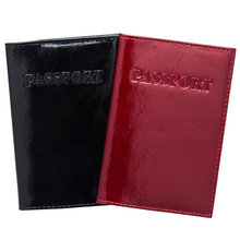 USA Genuine Leather oil solid red embossing Travel Passport Holder Bag Passport Case Wallet License Credit Card Holder 2024 - buy cheap