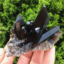 120g Rare natural beautiful black quartz crystal cluster tibetan specimen Healing 2024 - buy cheap