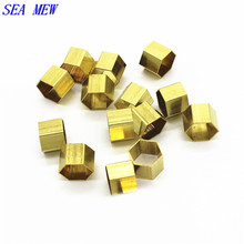 SEA MEW Wholesale Raw Brass Tube Beads 6*8mm/10*8mm/12*8mm DIY Jewelry Findings For Jewelry Making 100PCS 2024 - buy cheap