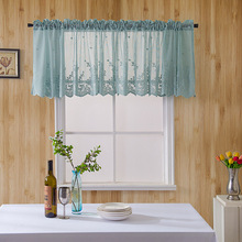Cortina de renda jacquard moderna, cortina de janelas de jacquard com portas de tule para cozinha e armário de decoração de casa 2024 - compre barato