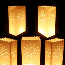 100pcs  Night decoration paper candle bag wedding birthday party home party festival garden decoration candle paper lantern 2024 - buy cheap