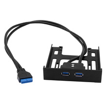 new 20 Pin 3.5" Floppy Bay Front Panel 2 Ports USB 3.0 Expansion Adapter Connector 2024 - buy cheap